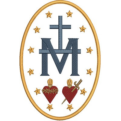 Matriz de matriz Matriz De Bordado Medalha Ns Das Graças 23 Cm